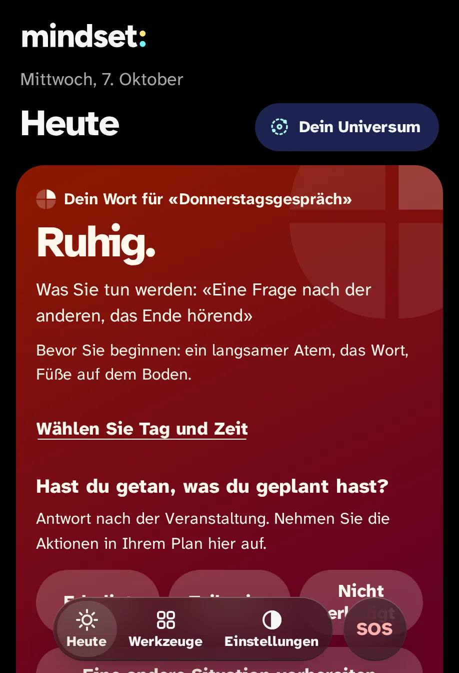 Heute mit voller Energie: die gleiche Karte, in einem vollen Rot.
