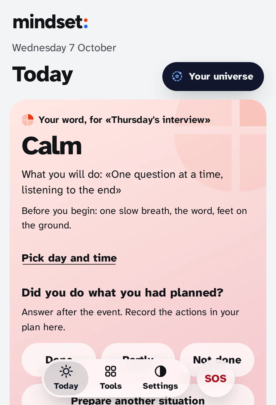 Today with calm energy: the board of the piano is calmly in soft colors.