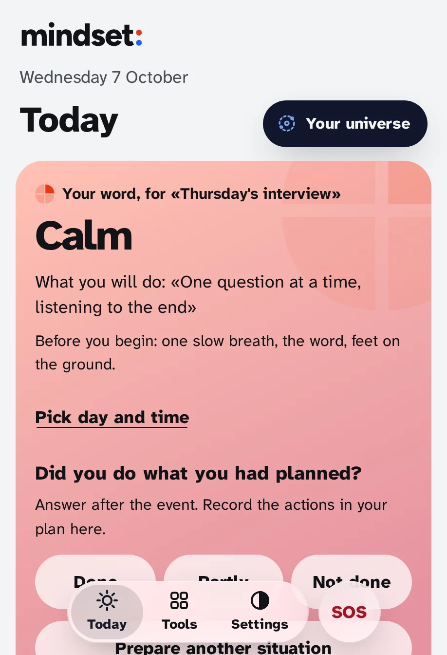 Today with the live energy: the same card, with brighter colors.