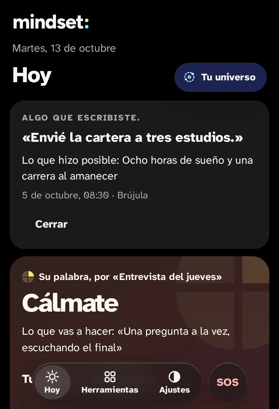 Hoy en un día: algo que escribiste, envié la cartera a tres estudios, y lo que lo hizo posible.