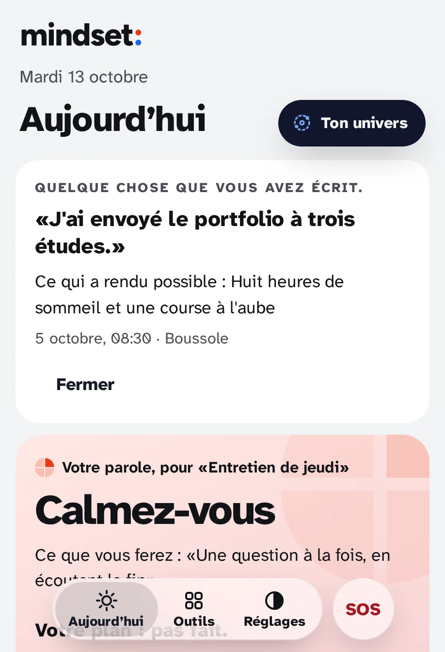 Aujourd'hui dans un jour: quelque chose que vous avez écrit, j'ai envoyé le portfolio à trois études, et ce qui l'a rendu possible.