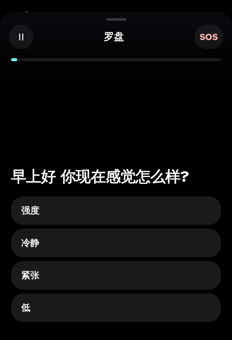 应用指南: “早上好,你现在感觉如何?”四个答案:用能量、和平、紧张、士气低落。